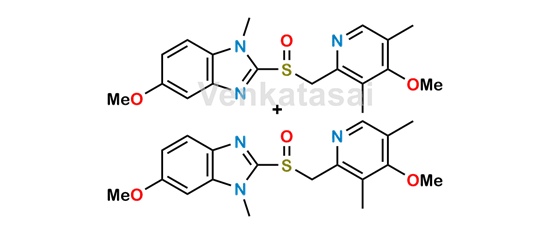 Picture of  N-Methyl Omeprazole (Mixture Of Isomers With The Methylated Nitrogens Of Imidazole)