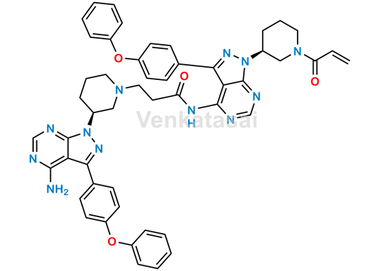 Picture of Namino-{3-[(R)-1-(3-(4-Amino-3-(4-phenoxyphenyl)-1H-pyrazolo[3,4-d]pyrimidin-1-yl)piperidin-1-yl]-propionyl} Ibrutinib