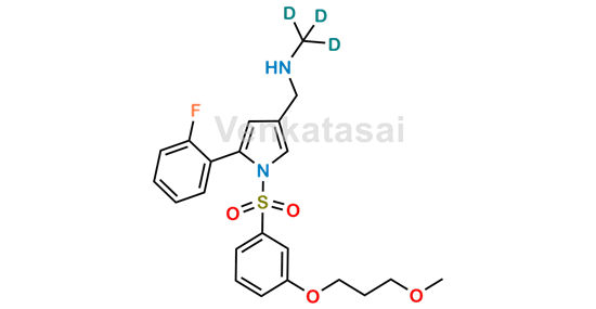 Picture of N-((5-(2-fluorophenyl)-1-((3-(3-methoxypropoxy)phenyl)sulfonyl)-1H-pyrrol-3-yl)methyl)methan-d3-amine