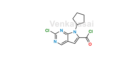 Picture of 2-chloro-7- cyclopentyl-7H-pyrrolo (2,3-d) pyrimidine-6- carbonyl chloride