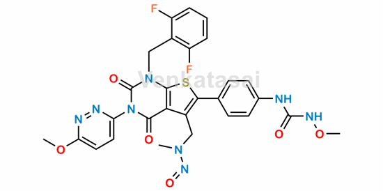 Picture of N-Desmethyl N-Nitroso Relugolix impurity