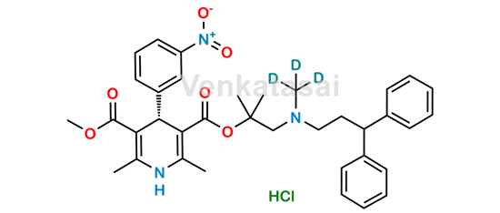 Picture of (S)-Lercanidipine D3 Hydrochloride Picture of (S)-Lercanidipine D3 Hydrochloride
