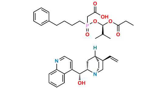 Picture of [R-(R*S*)][[2-Methyl-1-(1-oxopropoxy)propoxy]-(4-phenylbutyl)phosphinyl]acetic acid(-)-cinchonidine (1:1) salt