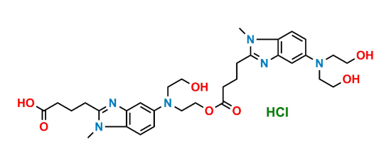 Picture of Bendamustine Trihydroxyethyl Dimer Impurity (HCl)