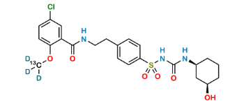 Picture of rac cis-3-Hydroxy Glyburide-13C,d3