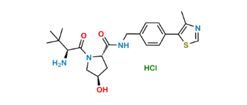 Picture of (2S,4R)-1-((S)-2-Amino-3,3-dimethylbutanoyl)-4-hydroxy-N-(4-(4-methylthiazol-5-yl)benzyl)pyrrolidine-2-carboxamide hydrochloride