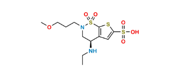 Picture of (R)-4-(Ethylamino)-2-(3-methoxypropyl)-3,4-dihydro-2H-thieno[3,2-e][1,2]thiazine-6-sulfonic acid 1,1-dioxide