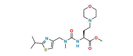 Picture of methyl (S)-2-(3-((2-isopropylthiazol-4-yl)methyl)-3-methylureido)-4-morpholinobutanoate