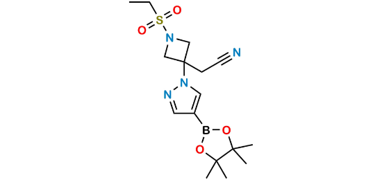 Picture of 2-(1-(Ethylsulfonyl)-3-(4-(4,4,5,5-tetramethyl-1,3,2-dioxaborolan-2-yl)-1H-pyrazol-1-yl)azetidin-3-yl)acetonitrile