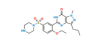 Picture of 5-(2-ethoxy-5-(piperazin-1-ylsulfonyl)phenyl)-1-methyl-3-propyl-1,6-dihydro-7H-pyrazolo[4,3-d]pyrimidin-7-one