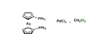 Picture of Dichloro-1,1-bisdiphenylphosphinoferrocenepalladium II dichloromethane adduct