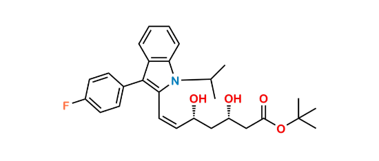 Picture of Fluvastatin Z isomer tert-butyl Ester