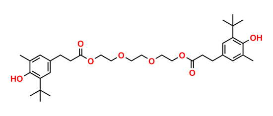 Picture of Triethylene glycol bis(3-tert-butyl-4-hydroxy-5-methylphenyl)propionate