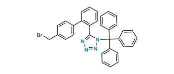 Picture of Olmesartan Impurity (N-(Triphenylmethyl)-5-(4’-bromomethylbiphenyl-2-yl)tetrazole)