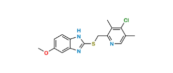 Show details for 4-Desmethoxy-4-chloro Omeprazole Sulfide Picture of 4-Desmethoxy-4-chloro Omeprazole Sulfide