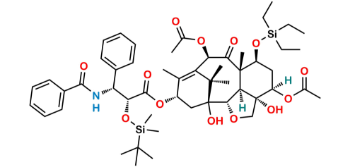Picture of 7-O-(Triethylsilyl)-2’-O-tert-butyl(dimethyl)silyl-5-acetyl-4-desacetyl-2-debenzoyl-[2,4]oxol Paclitaxel