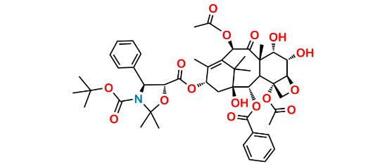 Picture of 13-{[(3-t-Boc)-2,2-dimethyl-4S-phenyl-1,3-oxazolidin-5R-yl]formyl}-6α,7α-dihydroxy Baccatin III