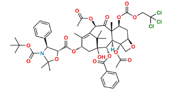 Picture of 13-{[(3-t-Boc)-2,2-dimethyl-4S-phenyl-1,3-oxazolidin-5R-yl]formyl}-7-O-(2,2,2-trichloroethyl)oxy]carbonyl) Baccatin III