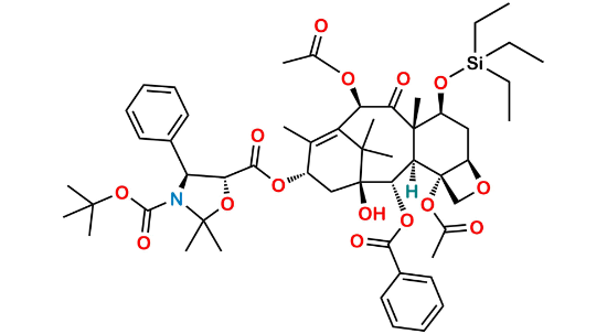 Picture of 13-{[(3-N-Boc)-2,2-dimethyl-4S-phenyl-1,3-oxazolidin-5R-yl]formyl}-7-O-(triethylsilyl) Baccatin III