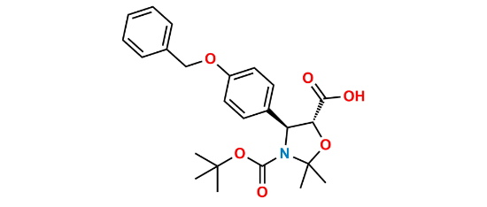 Picture of (4S,5R)-2,2-Dimethyl-4-[4-(phenylmethoxy)phenyl]-3,5-oxazolidinedicarboxylic Acid 3-(1,1-Dimethylethyl) Ester
