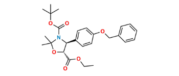 Picture of (4S,5R)-2,2-Dimethyl-4-[4-(phenylmethoxy)phenyl]-N-Dimethylethoxycarbonyl-3,5-oxazolidinecarboxylic Acid Ethyl Ester