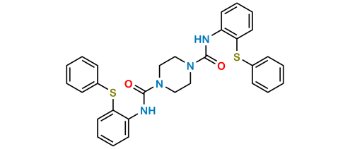 Picture of Quetiapine Impurity (N,N'-bis[(2-phenylthio)phenyl]-1,4-piperazinedicarboxamide)