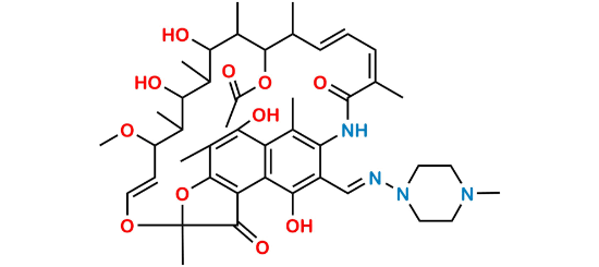 Picture of 25-Desacetyl-21-acetyl rifampicin