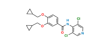 Picture of Roflumilast Dicyclopropylmethoxy Impurity 