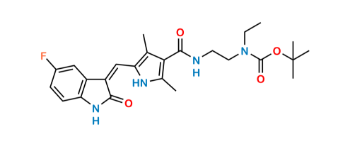 Picture of Sunitinib N-Desethyl N-Butoxycarbonyl Impurity