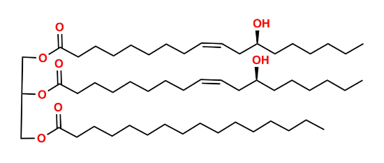 Picture of Diricinoleoyl-palmitoyl-glycerol 
