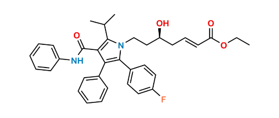 Picture of Atorvastatin 3-Deoxy-Hept-2-Enoic Acid Ethyl Ester 