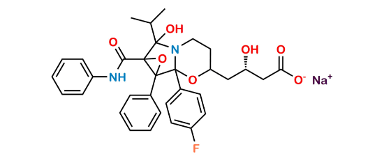 Picture of Atorvastatin Epoxy Pyrrolooxazin 7-Hydroxy Analog Sodium salt (USP)