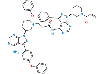 Picture of Namino-{3-[(R)-1-(3-(4-Amino-3-(4-phenoxyphenyl)-1H-pyrazolo[3,4-d]pyrimidin-1-yl)piperidin-1-yl]-propionyl} Ibrutinib