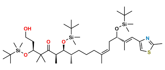 Picture of (3S,6R,7S,8S,12Z,15S,16E)-3,7,15-Tris-{[tert-butyl(dimethyl)silyl]oxy}-1-hydroxy-4,4,6,8,12,16-hexamethyl-17-(2-methyl-1,3-thiazol-4-yl)heptadeca-12,16-dien-5-one