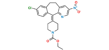 Picture of Ethyl 4-(8-chloro-3-nitro-5,6-dihydro-11H-benzo[5,6]cyclohepta[1,2-b]pyridin-11-ylidene)piperidine-1-carboxylate 