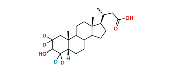 Picture of 24-Nor Lithocholic Acid-D4 Picture of 24-Nor Lithocholic Acid-D4
