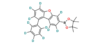 Picture of 4,4,5,5-tetramethyl-2-(9-(phenyl-d5)dibenzo[b,d]furan-3-yl-1,2,4,6,7,8-d6)-1,3,2-dioxaborolane