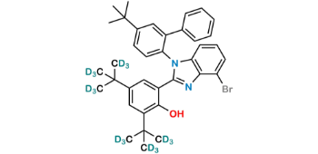 Picture of 2-(4-bromo-1-(5-(tert-butyl)-[1,1'-biphenyl]-2-yl)-1H-benzo[d]imidazol-2-yl)-4,6-bis(2-(methyl-d3)propan-2-yl-1,1,1,3,3,3-d6)phenol