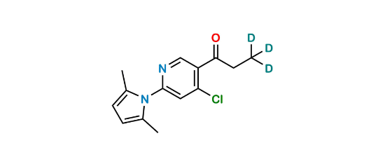 Picture of 1-(4-chloro-6-(2,5-dimethyl-1H-pyrrol-1-yl)pyridin-3-yl)propan-1-one-3,3,3-d3 Picture of 1-(4-chloro-6-(2,5-dimethyl-1H-pyrrol-1-yl)pyridin-3-yl)propan-1-one-3,3,3-d3
