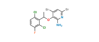 Picture of 5,6-dibromo-3-(1-(2,6-dichloro-3-fluorophenyl)ethoxy)pyridin-2-amine