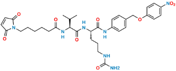 Picture of 6-(2,5-dioxo-2,5-dihydro-1H-pyrrol-1-yl)-N-((S)-3-methyl-1-(((S)-1-((4-((4-nitrophenoxy)methyl)phenyl)amino)-1-oxo-5-ureidopentan-2-yl)amino)-1-oxobutan-2-yl)hexanamide