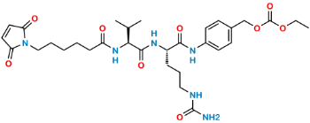 Picture of 4-((S)-2-((S)-2-(6-(2,5-dioxo-2,5-dihydro-1H-pyrrol-1-yl)hexanamido)-3-methylbutanamido)-5-ureidopentanamido)benzyl ethyl carbonate