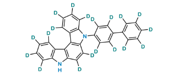 Picture of 5-([1,1'-biphenyl]-4-yl-[d9])-5,8-dihydroindolo[2,3-c]carbazole-[1,2,3,4,6,7,9,10,11,12-d10]